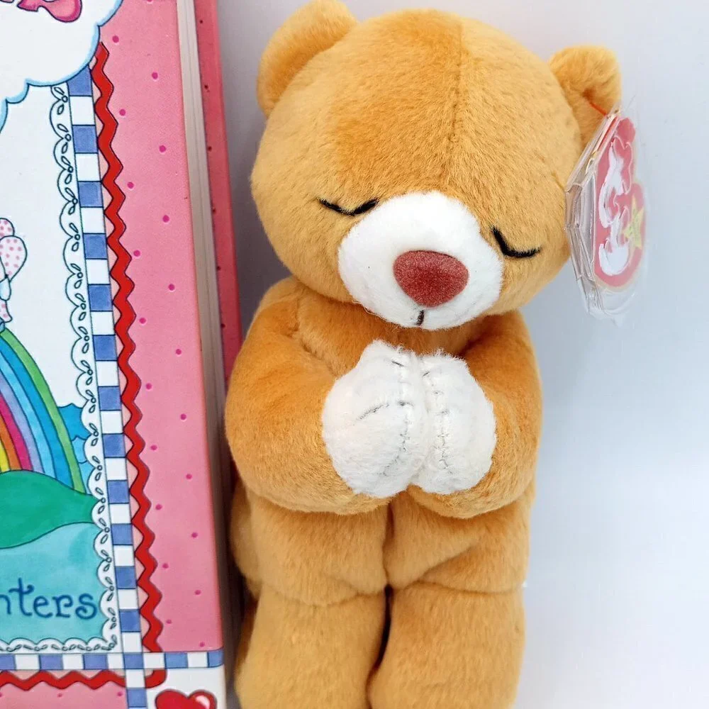 Little Girls Bible Storybook & Hope Praying Bear TY Beanie Baby - Children, Kids